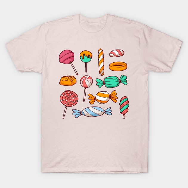 Candies T-Shirt by CockyArt